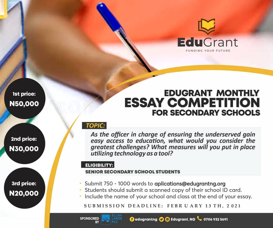 EduGrant Monthly Essay Competition (Jan/Feb)