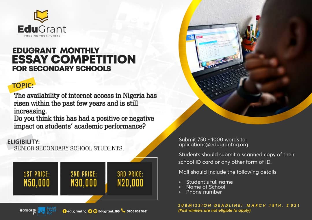 EduGrant Monthly Essay Competition (March)